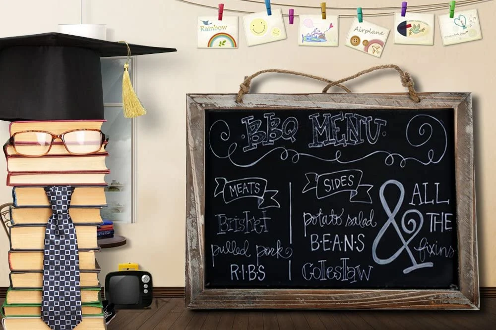 8" X 9.5" Inches Mini Blackboards Vintage Framed Kitchen Chalkboard