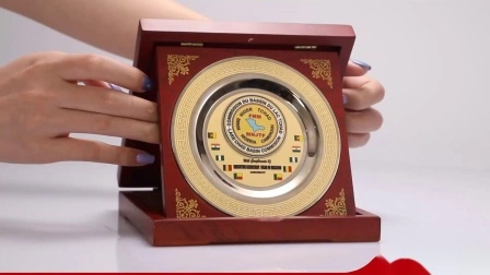 China Commemorative Award Plate Medaille Individualisierung Medaillen Sport Souvenir Holz Holztafel Metall Kunst und Handwerk